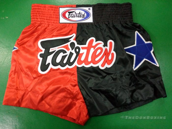 Fairtex Muay thai shorts fairfax (Black ,red blue)