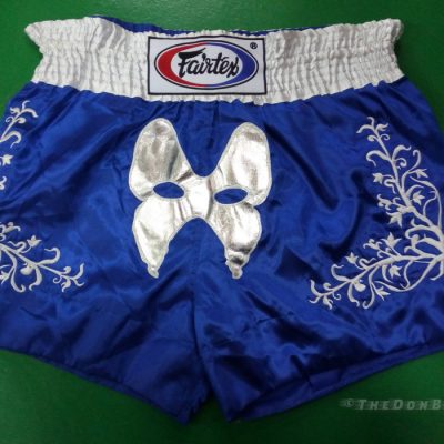 Fairtex thai boxing shorts (blue & white)