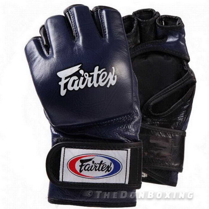 FGV12 Blue Open Thumb Loop Ultimate Combat Gloves UFC thai Boxing MMA