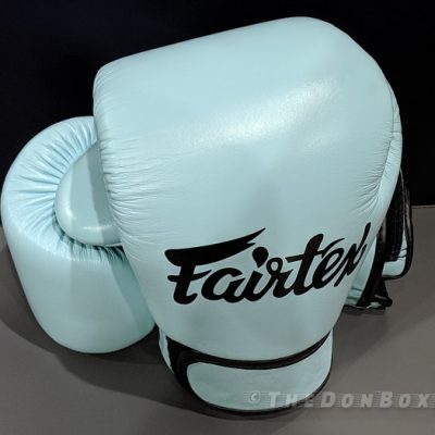 Fairtex stylish boxing gloves 100% leather (baby blue) BGV20